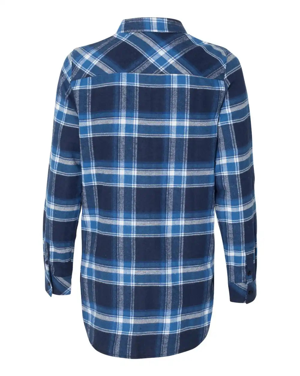 Burnside 5210 Women’s Yarn-dyed Long Sleeve Flannel Shirt - Blue White