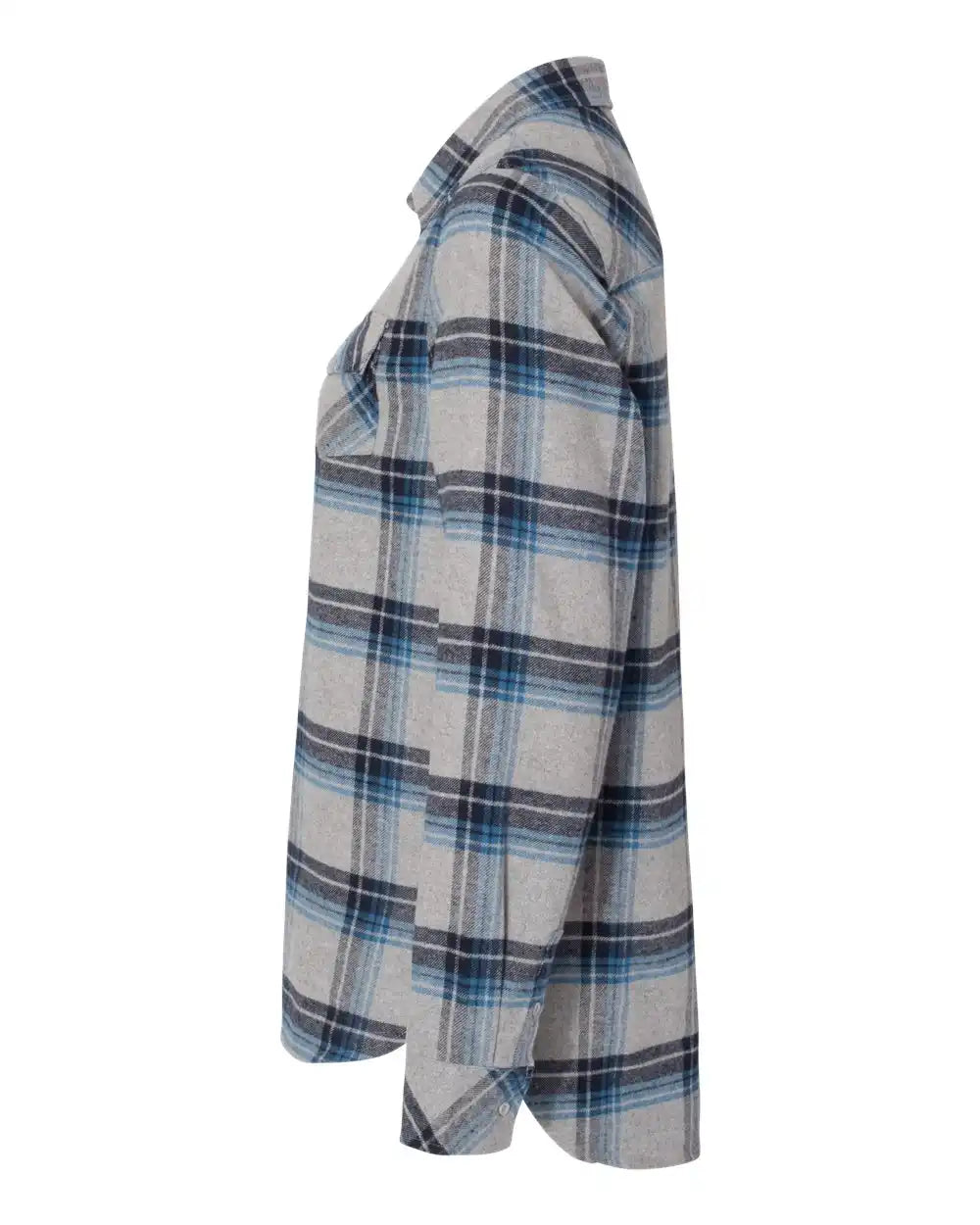 Burnside 5210 Women’s Yarn-dyed Long Sleeve Flannel Shirt - Grey Blue - Grey/ / s