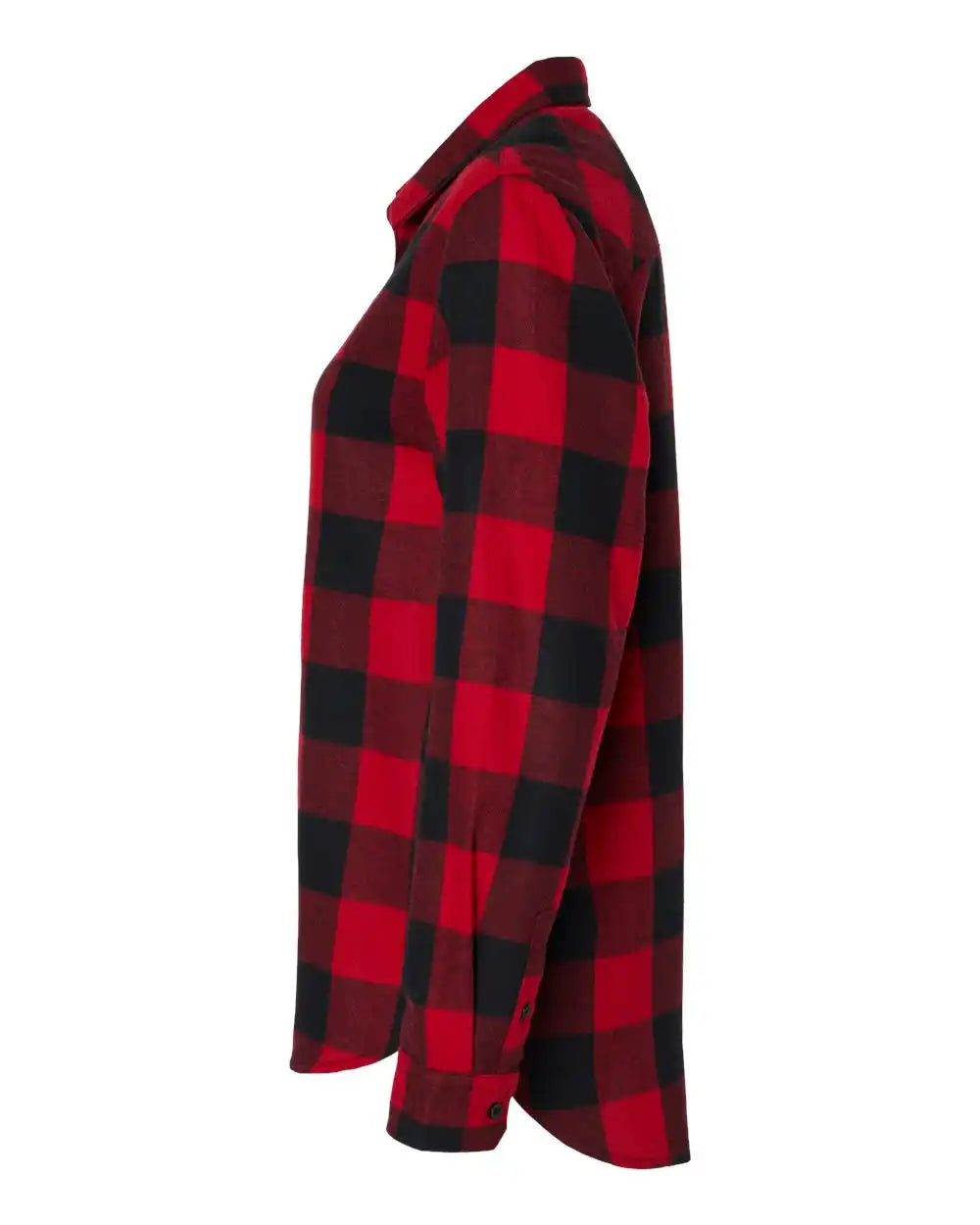 Burnside 5215 Women’s Boyfriend Flannel - Red Black Buffalo