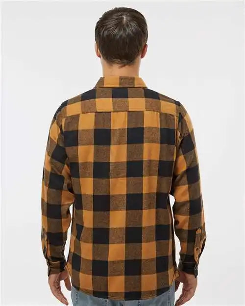 Burnside 8210 Yarn-dyed Flannel Shirt - Tobacco Black Buffalo