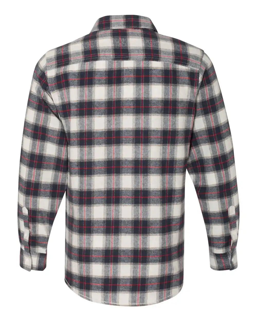 Burnside 8210 Yarn-dyed Flannel Shirt - White Red