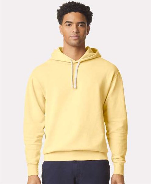 Butter Garment-Dyed Lightweight Fleece Hooded Sweatshirt - 1467