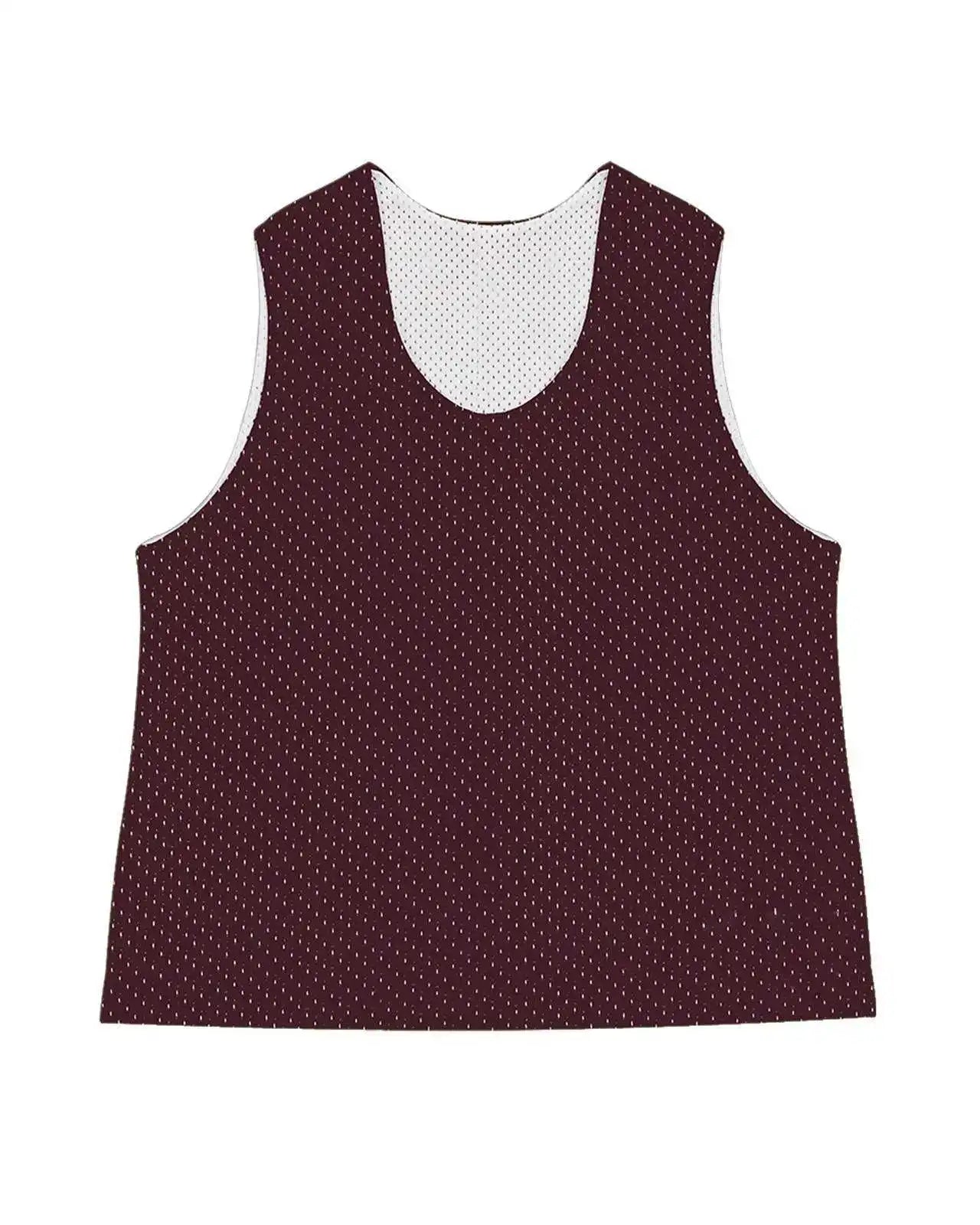 C2 Sport 5260 Mesh Reversible Youth Pinnie - Maroon White