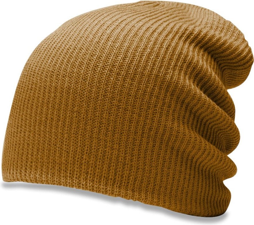 Camel Super Slouch Knit Beanie