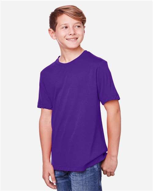 Campus Purple Youth Fusion ChromaSoft™ Performance T-Shirt - CE111Y