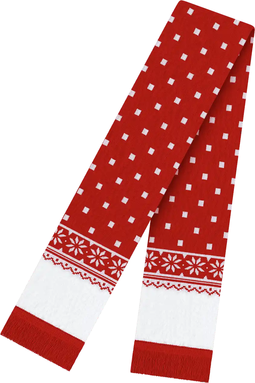 Cap America Rkf160 Snowflake Scarf - True Red - one Size Fits Most