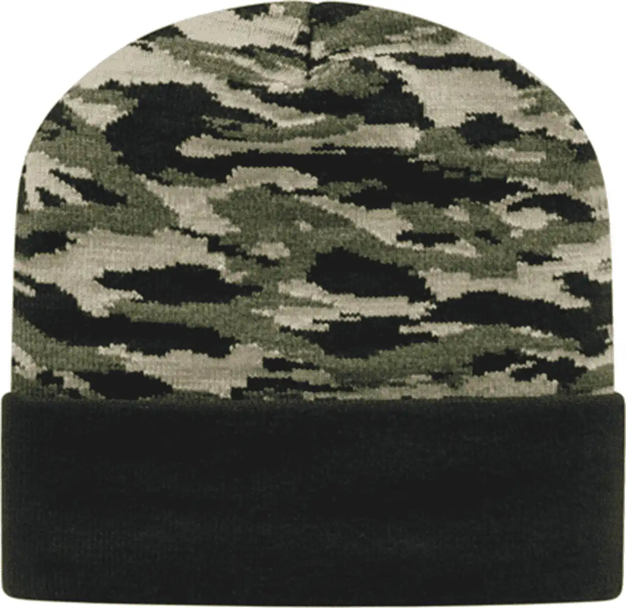 Cap America Rktc12 in Stock Rk Vintage Tiger Camo Knit Beanie with Cuff - one Size Fits Most