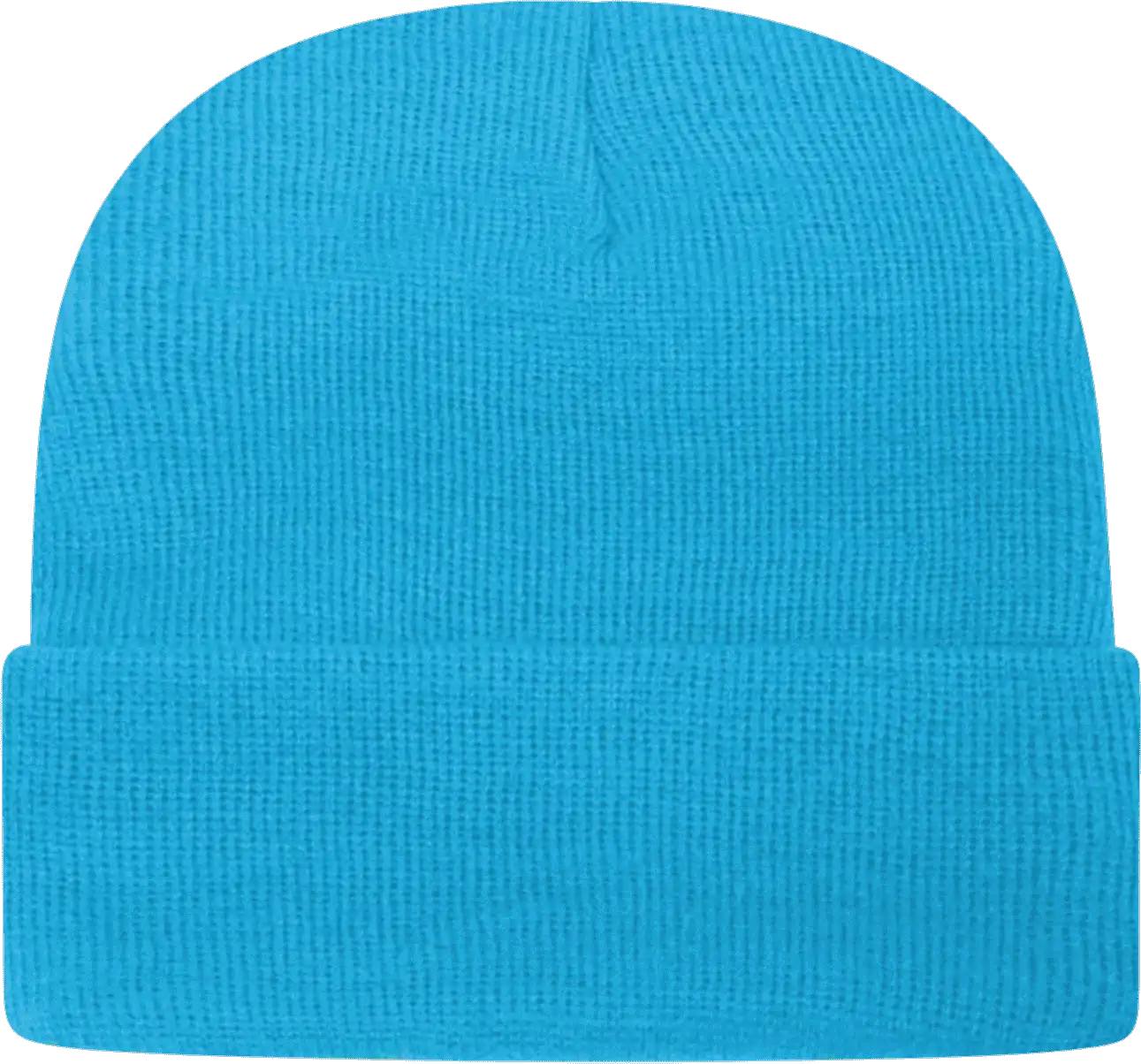 Cap America Tkn24 Usa Made Knit with Cuff Beanie - Cyan Blue - one Size Fits Most