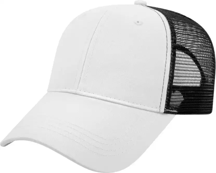 Cap America X500 x Tra Value Mesh Back - White Black - one Size Fits Most