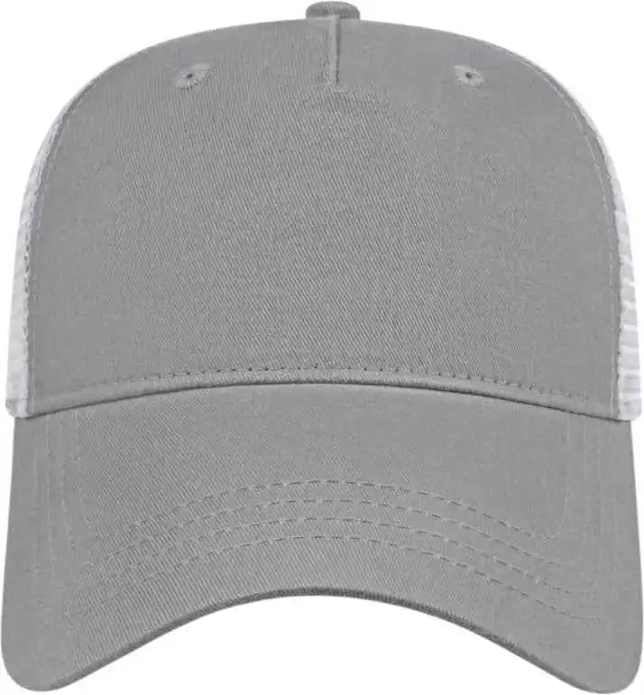 Cap America X600 x Tra Value Five Panel Mesh Back - Gray White - one Size Fits Most