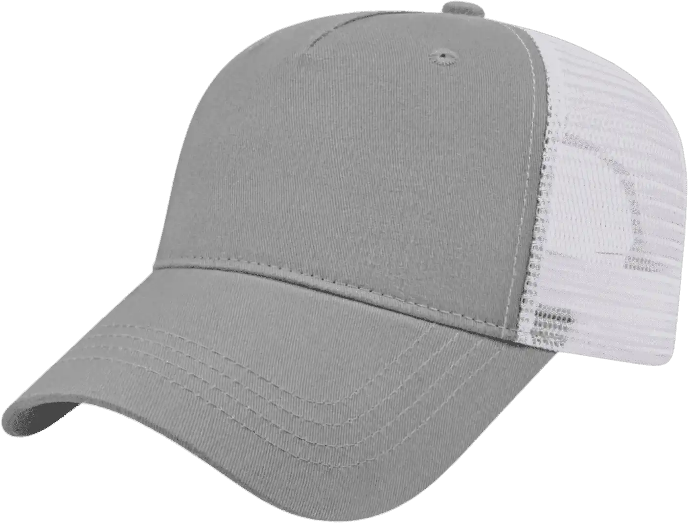 Cap America X600 x Tra Value Five Panel Mesh Back - Gray White - one Size Fits Most