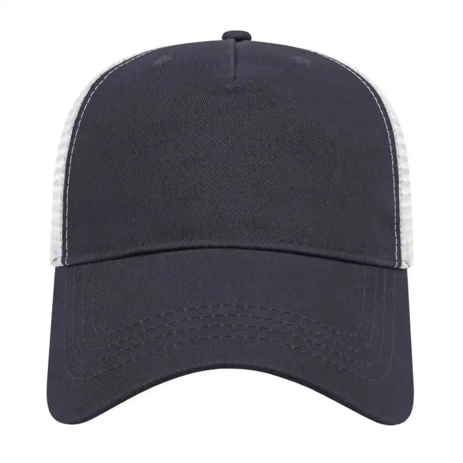 Cap America X600 x Tra Value Five Panel Mesh Back - Navy White - one Size Fits Most
