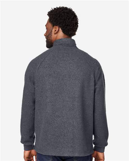 Carbon/ Carbon Men's Aura Sweater Fleece Quarter-Zip Pullover - NE713