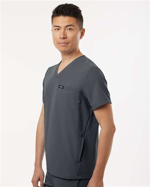 Carbon Grey Platt 3-Pocket Scrub V-Neck Top - M10002