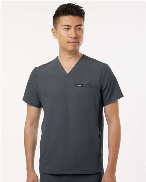 Carbon Grey Platt 3-Pocket Scrub V-Neck Top - M10002