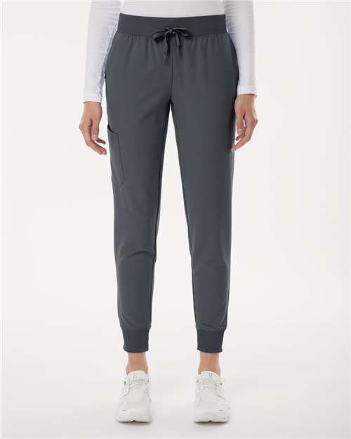 Carbon Grey Women's Silex Knit-Waist Scrub Joggers - Petite Sizes - W20003P
