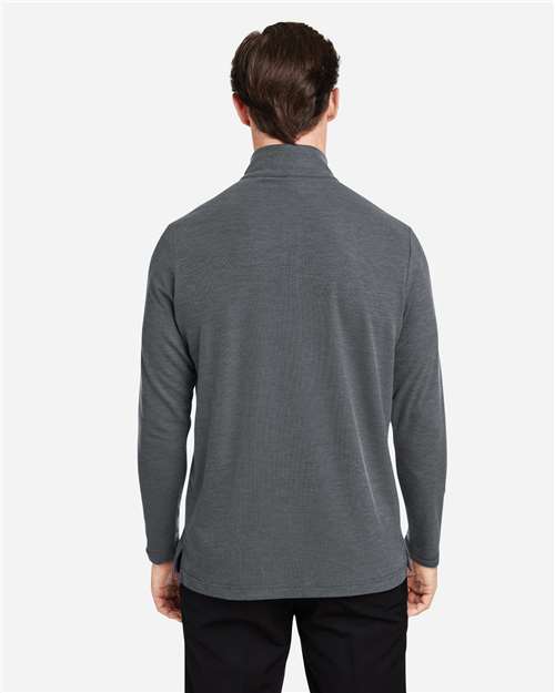 Carbon Heather Men's Fusion ChromaSoft™ Pique Quarter-Zip Pullover - CE405