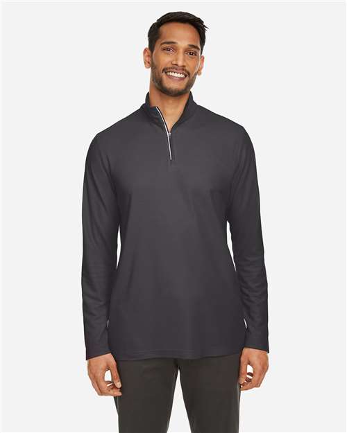 Carbon Men's Fusion ChromaSoft™ Pique Quarter-Zip Pullover - CE405