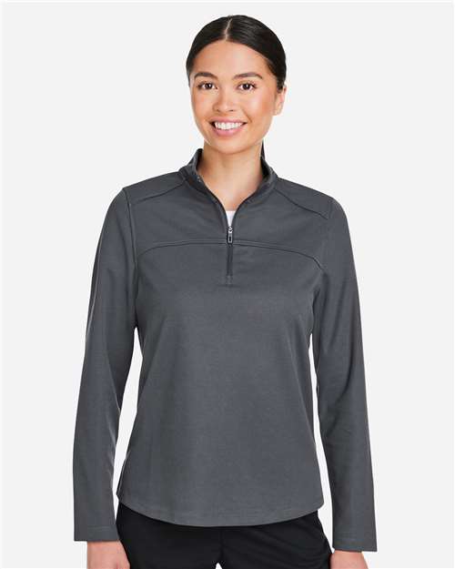 Carbon Women's Express Tech Performance Pique Quarter-Zip Pullover - NE412W