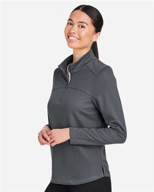 Carbon Women's Express Tech Performance Pique Quarter-Zip Pullover - NE412W