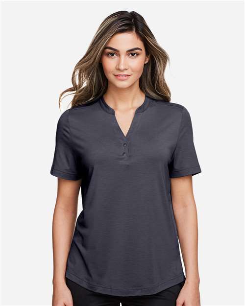 Carbon Women's JAQ Snap-Up Stretch Performance Polo - NE100W