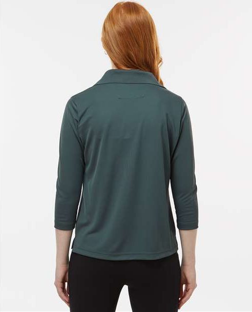 Carbon Women's Lady Palm Three-Quarter Sleeve Polo - 120
