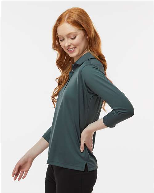 Carbon Women's Lady Palm Three-Quarter Sleeve Polo - 120