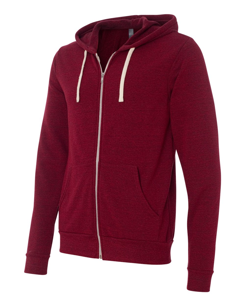 Cardinal Triblend Triblend Sponge Fleece Full-Zip Hoodie - 3909
