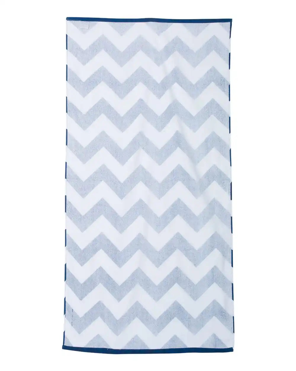Carmel Towel Company C3060x Chevron Velour Beach - Navy - Osfa
