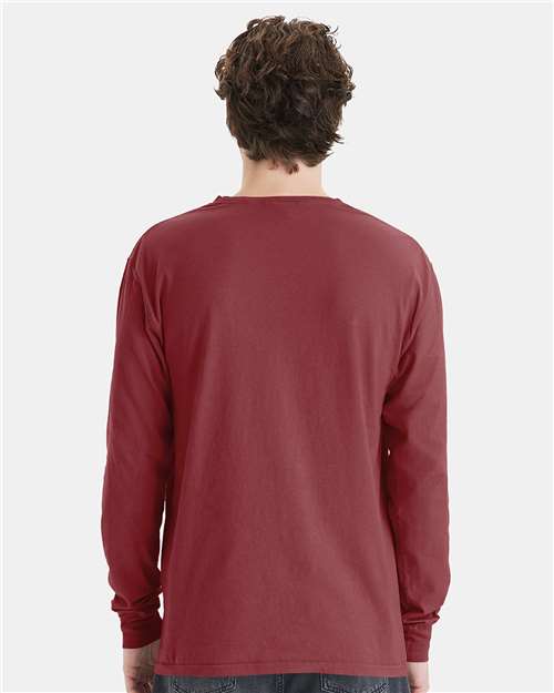 Cayenne Garment-Dyed Long Sleeve T-Shirt With a Pocket - GDH250