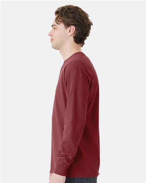 Cayenne Garment-Dyed Long Sleeve T-Shirt With a Pocket - GDH250