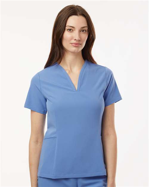 Ceil Blue Women's Calix Fit & Flare Scrub V-Neck Top - W10003