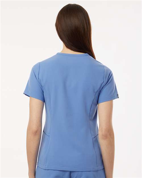 Ceil Blue Women's Calix Fit & Flare Scrub V-Neck Top - W10003