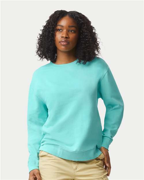Chalky Mint Garment-Dyed Lightweight Fleece Crewneck Sweatshirt - 1466