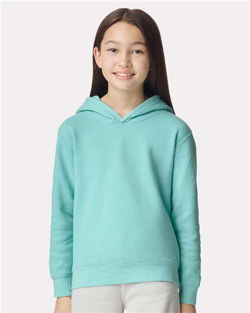 Chalky Mint Garment-Dyed Youth Lightweight Fleece Hooded Sweatshirt - 1467Y