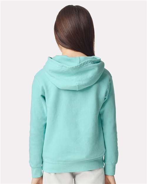 Chalky Mint Garment-Dyed Youth Lightweight Fleece Hooded Sweatshirt - 1467Y