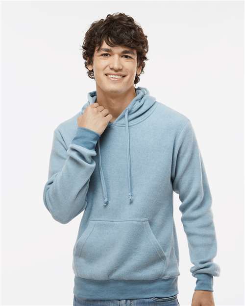 Chambray Heather Flip Side Fleece Hooded Sweatshirt - 8709