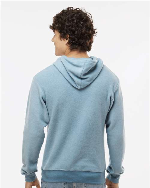 Chambray Heather Flip Side Fleece Hooded Sweatshirt - 8709