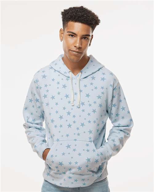Chambray Stars Triblend Triblend Fleece Hooded Sweatshirt - 8871