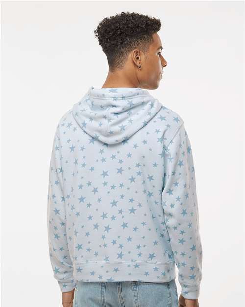 Chambray Stars Triblend Triblend Fleece Hooded Sweatshirt - 8871