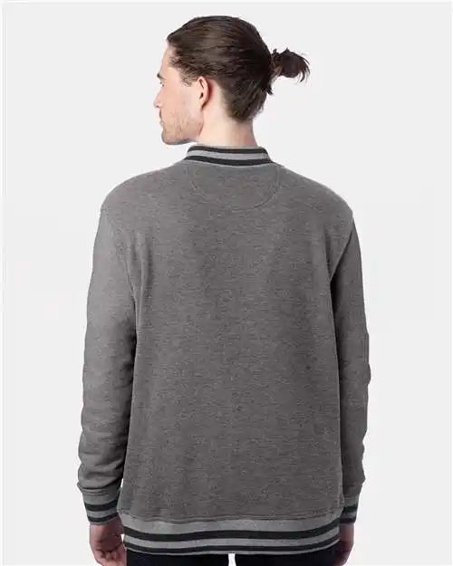 Champion Co100 Unisex Bomber Jacket - Oxford Grey Charcoal Heather