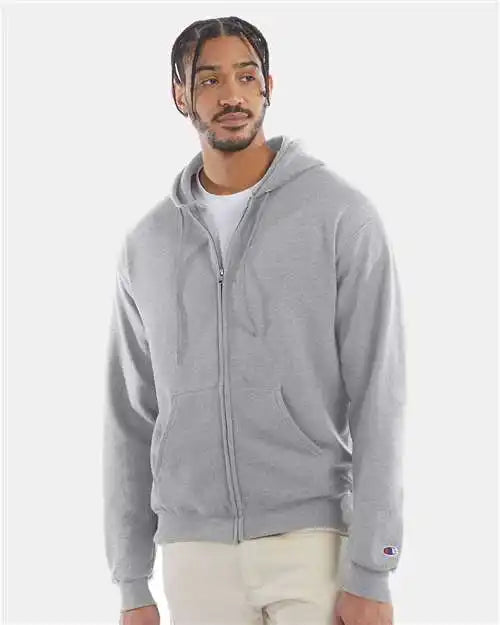 Champion S800 Powerblend® Full-zip Hooded Sweatshirt - Light Steel