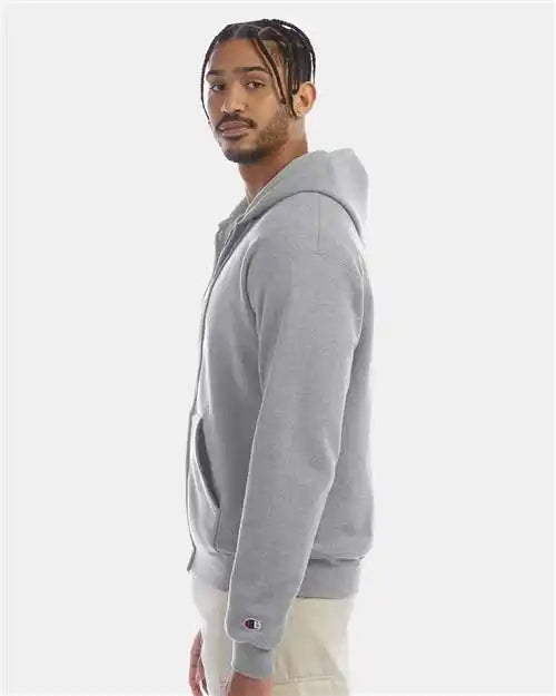 Champion S800 Powerblend® Full-zip Hooded Sweatshirt - Light Steel