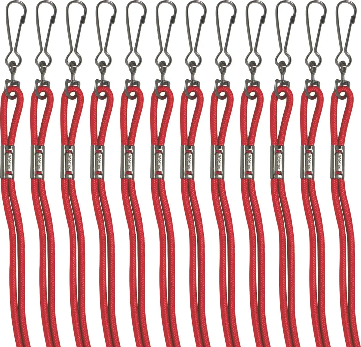 Champion Sports 125-126 Heavy-duty Nylon Lanyards - Doz - Red / Poly Bag