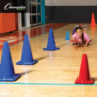 Champion Sports 12’’h Cone High-visibility Flexible Vinyl Cone - Ea
