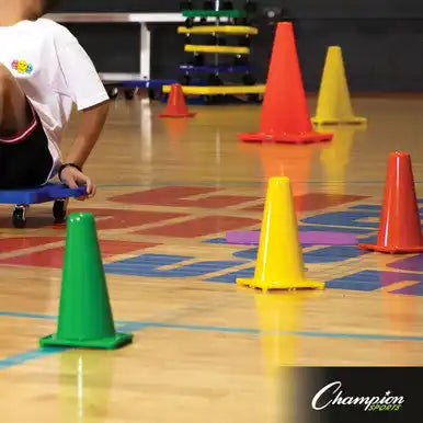 Champion Sports 12’’h Cone High-visibility Flexible Vinyl Cone - Ea