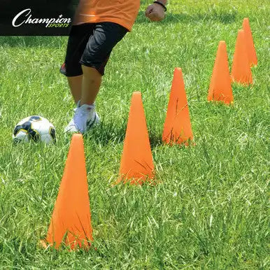 Champion Sports 12’’h Cone High-visibility Flexible Vinyl Cone - Ea
