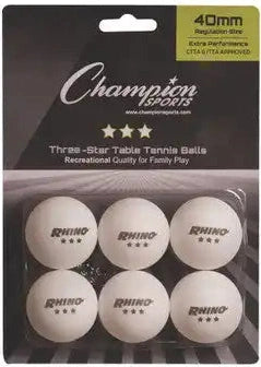 Champion Sports 3str 3-star Tournament Table Tennis Balls - 38 Pk