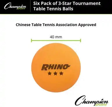Champion Sports 3str 3-star Tournament Table Tennis Balls - 38 Pk