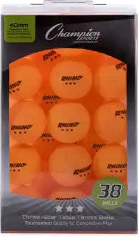 Champion Sports 3str 3-star Tournament Table Tennis Balls - 38 Pk